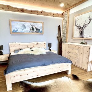 Zirbenbett Linderhof 180x200 | 200x200 | 160x200 von Naturbettenshop der Schreinerei Schuster bei München