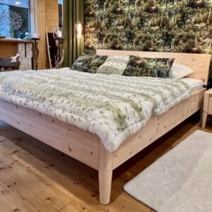 Günstiges Zirbenholzbett 180x200 | 200x200 | 160x200 | 140x200 Zirbenholzbett für Singles, Junggebliebene, Senioren